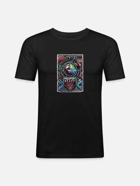 Passport Ready 10 - Men's Slim Fit T-Shirt - black