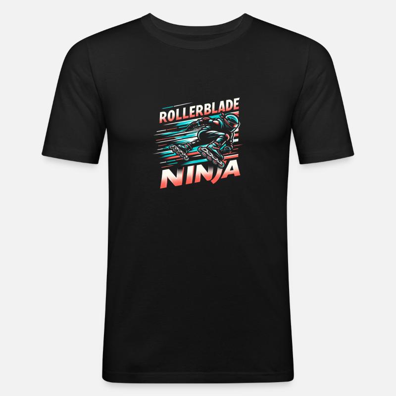 Rollerblade Ninja 13 - Männer Slim Fit T-Shirt - Schwarz