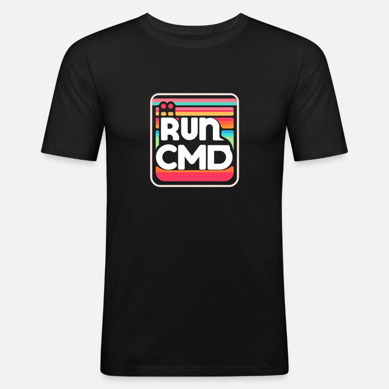 Run Cmd 35 - Men's Slim Fit T-Shirt - black