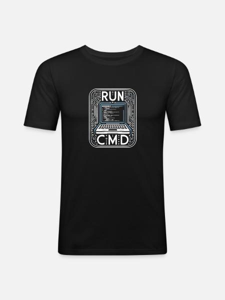 Exécuter Cmd 41 - T-shirt près du corps Homme - noir