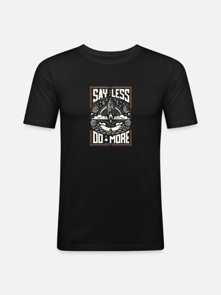 Dites moins, faites-en plus 12 - T-shirt près du corps Homme - noir
