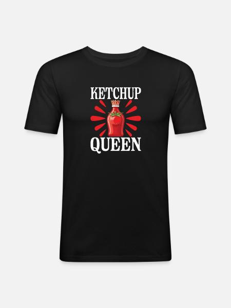Ketchup Queen 21 - Men's Slim Fit T-Shirt - black