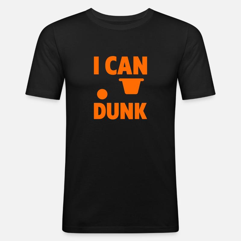 I Can Dunk 2 - Männer Slim Fit T-Shirt - Schwarz