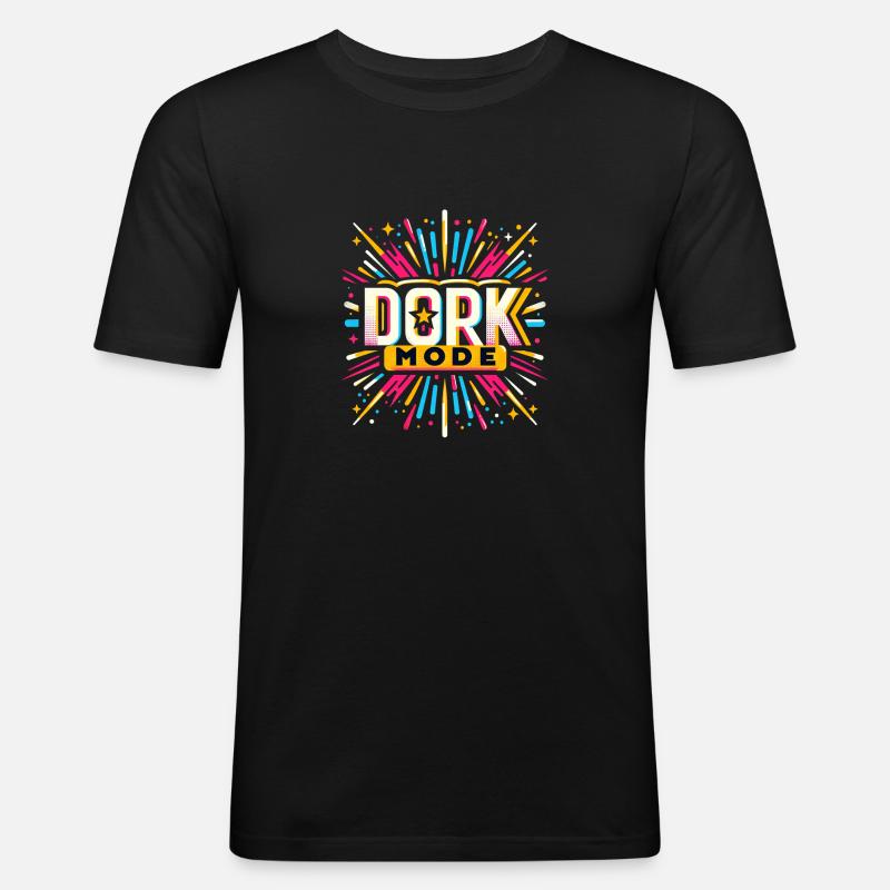 Dork Mode 9 - Männer Slim Fit T-Shirt - Schwarz