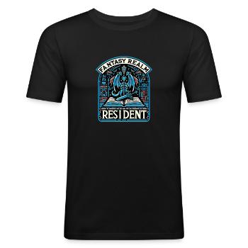 Fantasy Realm Resident 2 - Men's Slim Fit T-Shirt - black - Front - Nik (191cm)