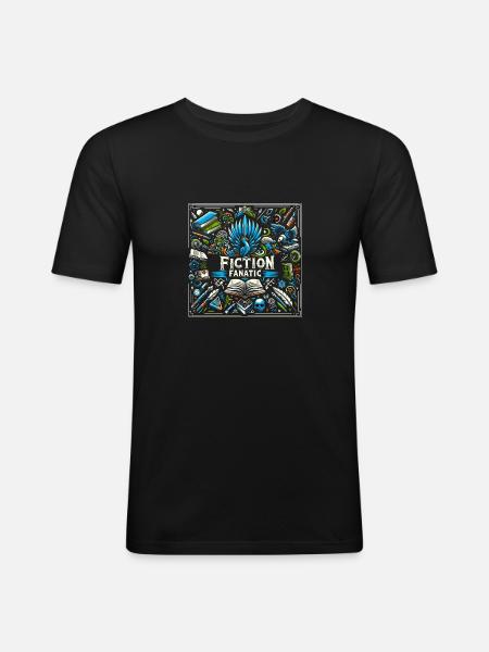 Fiction Fanatic 5 - Men's Slim Fit T-Shirt - black