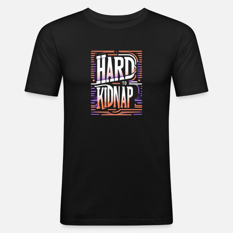 Difficile à kidnapper 8 - T-shirt près du corps Homme - noir