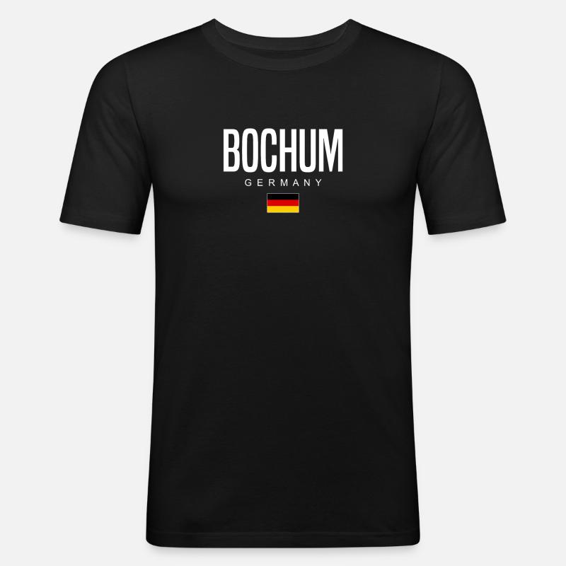 Bochum - Männer Slim Fit T-Shirt - Schwarz