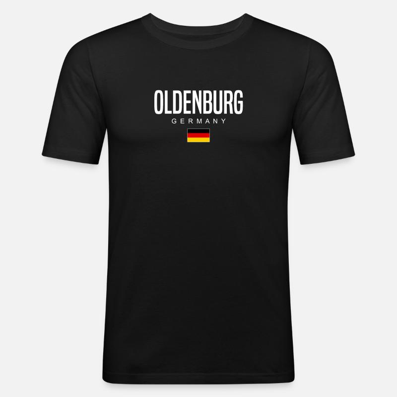 Oldenburg - Männer Slim Fit T-Shirt - Schwarz
