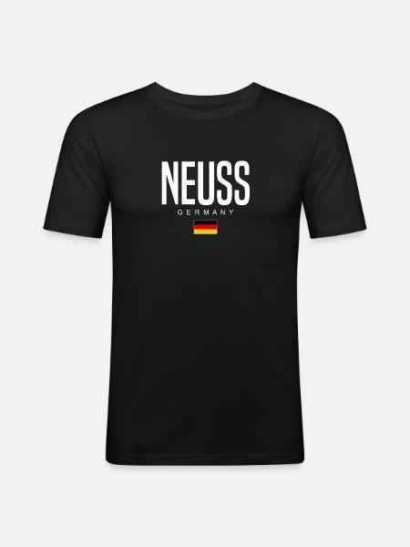 Neuss - T-shirt près du corps Homme - noir
