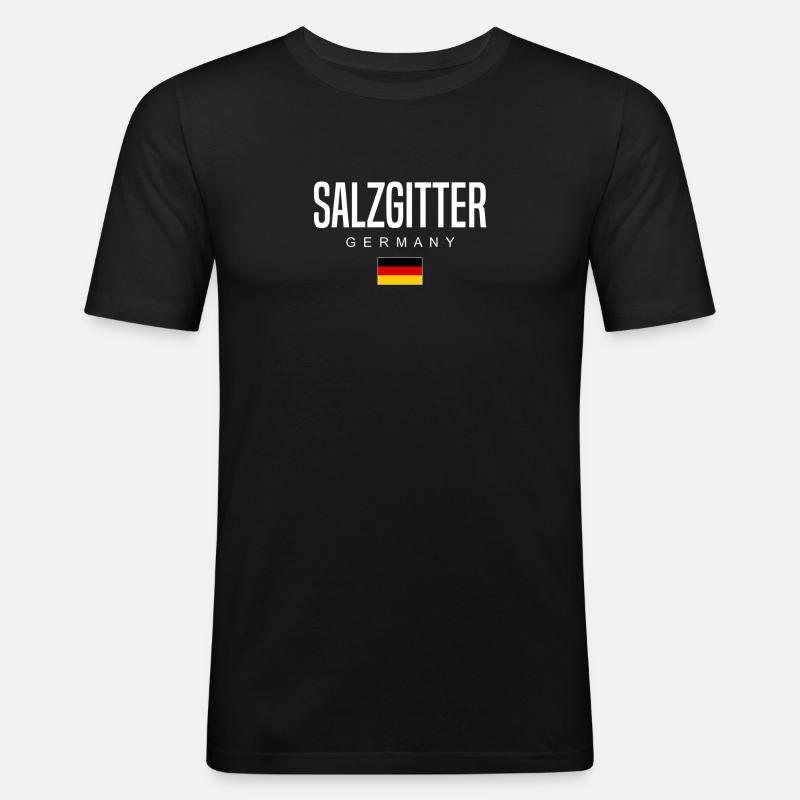 Salzgitter - Männer Slim Fit T-Shirt - Schwarz