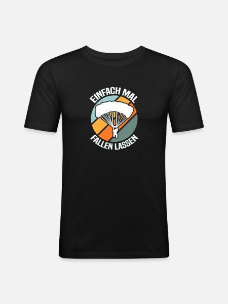 Skydiving Skydiver - Men's Slim Fit T-Shirt - black