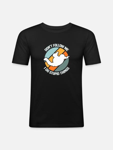 Skydiving Skydiver - Men's Slim Fit T-Shirt - black
