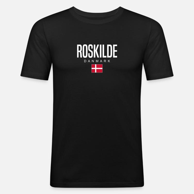 Roskilde, Danemark - T-shirt près du corps Homme - noir
