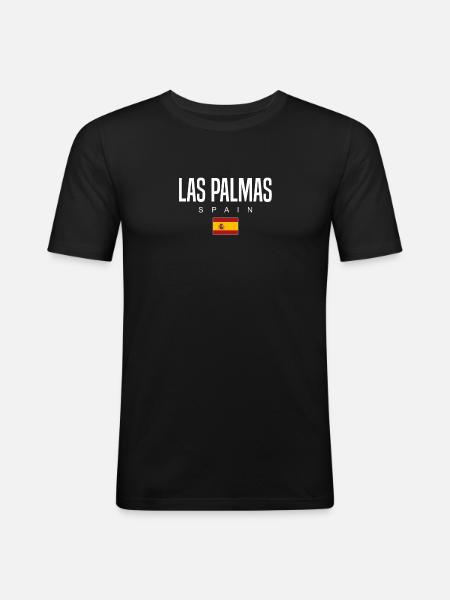 Las Palmas, Spain - Men's Slim Fit T-Shirt - black