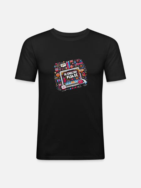 In English Please! 14 - Men's Slim Fit T-Shirt - black
