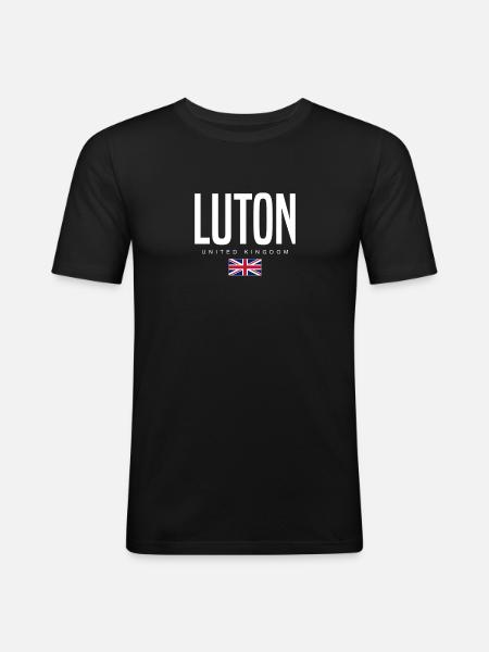 Luton, Royaume-Uni - T-shirt près du corps Homme - noir
