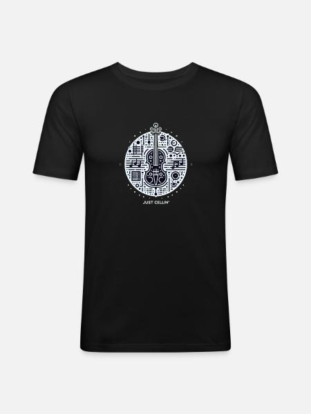 Juste Cellin' 10 - T-shirt près du corps Homme - noir