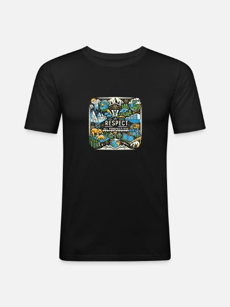 Respect All Perspectives 2 - Men's Slim Fit T-Shirt - black
