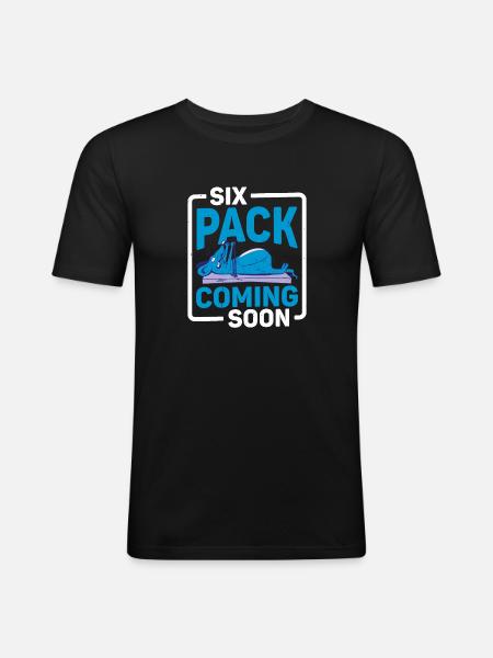 Six Pack Coming Soon 92 - Men's Slim Fit T-Shirt - black