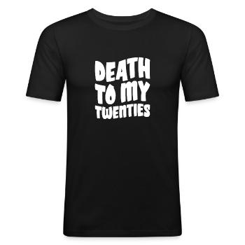 Death To My Twenties - Men's Slim Fit T-Shirt - black - Front - Nik (191cm)