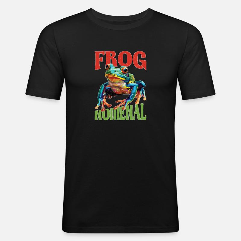 Frognomenal - Männer Slim Fit T-Shirt - Schwarz