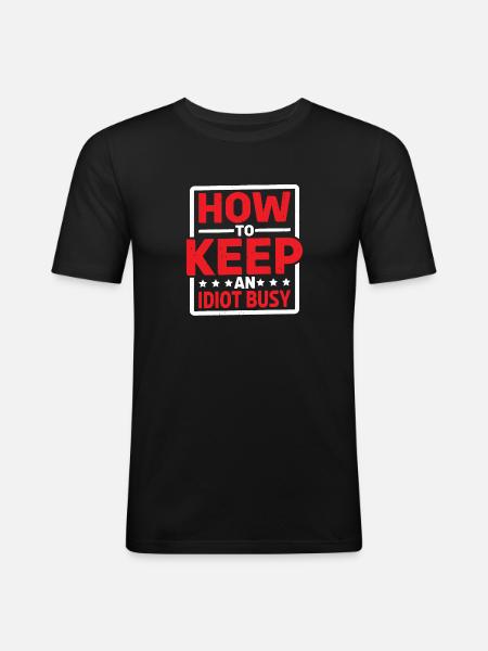 Comment occuper un idiot 19 - T-shirt près du corps Homme - noir