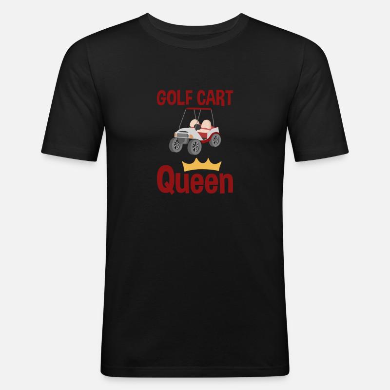 Golf Cart Queen 2 - Männer Slim Fit T-Shirt - Schwarz
