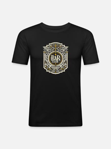 Bar Exam Survivor 12 - Men's Slim Fit T-Shirt - black