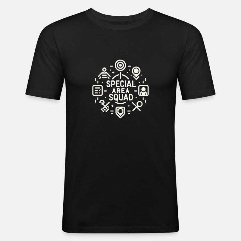 Special Area Squad 10 - Männer Slim Fit T-Shirt - Schwarz