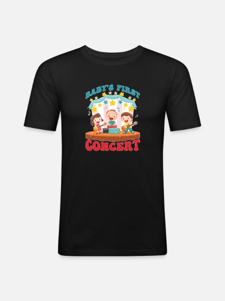 Baby's First Concert 5 - Männer Slim Fit T-Shirt - Schwarz