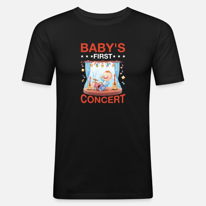 Baby's First Concert 6 - Männer Slim Fit T-Shirt - Schwarz