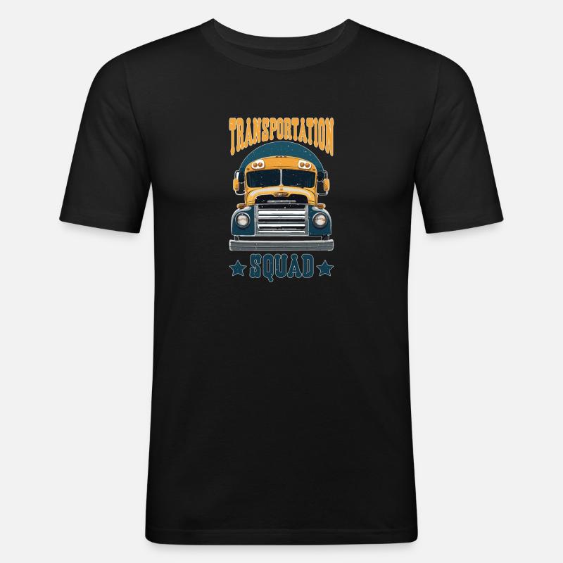 Transportation Squad 5 - Männer Slim Fit T-Shirt - Schwarz