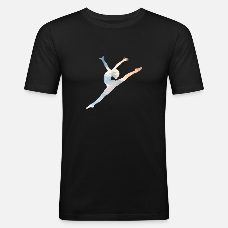 Ballett Sprung - Männer Slim Fit T-Shirt - Schwarz