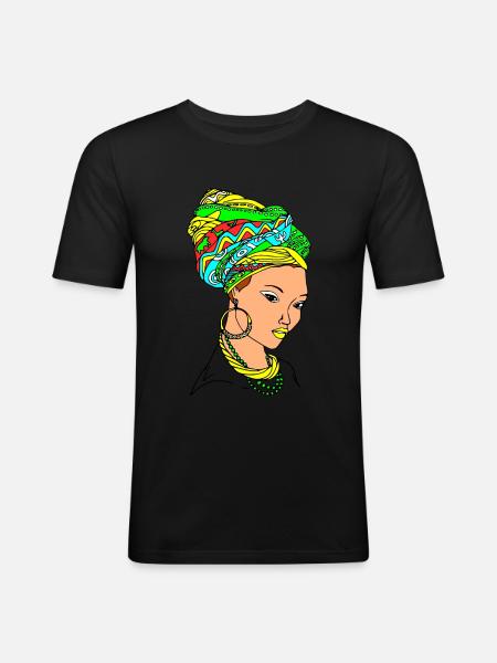 Mama africa - Men's Slim Fit T-Shirt - black