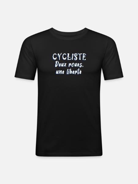 Bicycle Two-Wheeled Bicycle Freedom - Men's Slim Fit T-Shirt - black