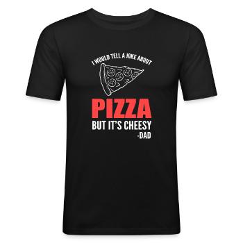 Dad Joke Vatertag Witzige Sprüche - Männer Slim Fit T-Shirt - Schwarz - Vorne - Nik (191cm)