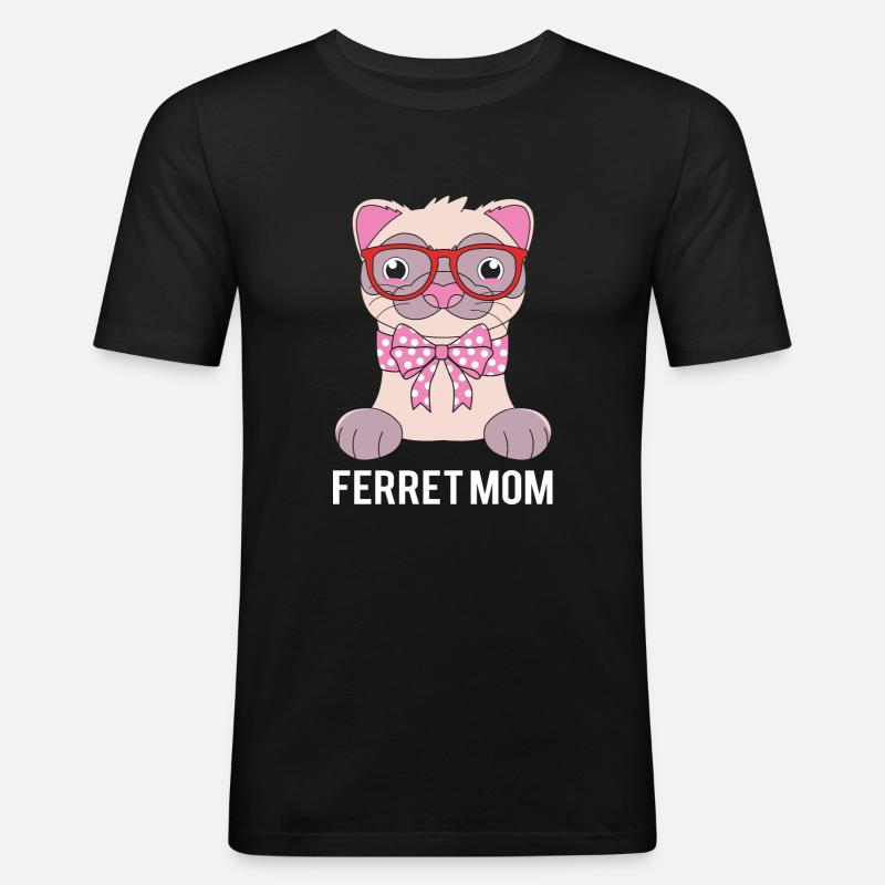 Frettchen - Männer Slim Fit T-Shirt - Schwarz