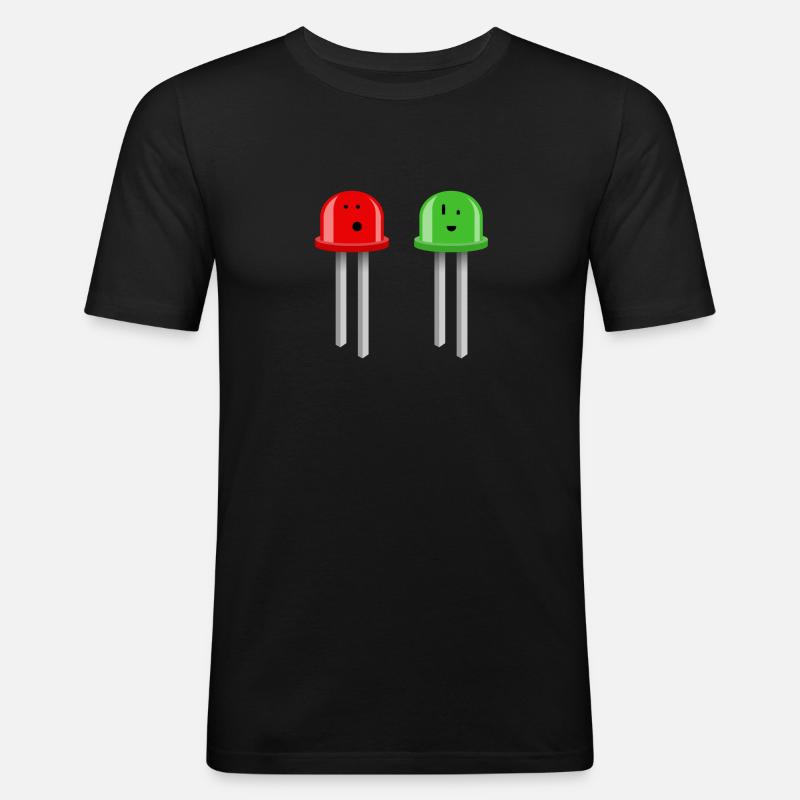 LED Bros - Männer Slim Fit T-Shirt - Schwarz