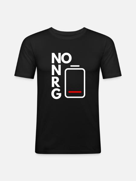NO ENERGY - Men's Slim Fit T-Shirt - black