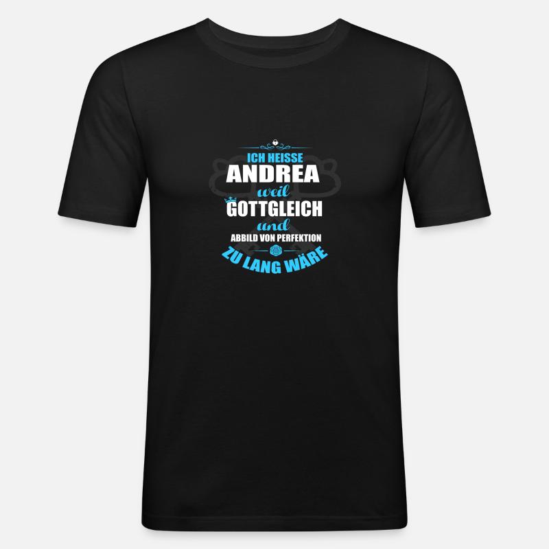 ANDREA-Geschenk - Männer Slim Fit T-Shirt - Schwarz