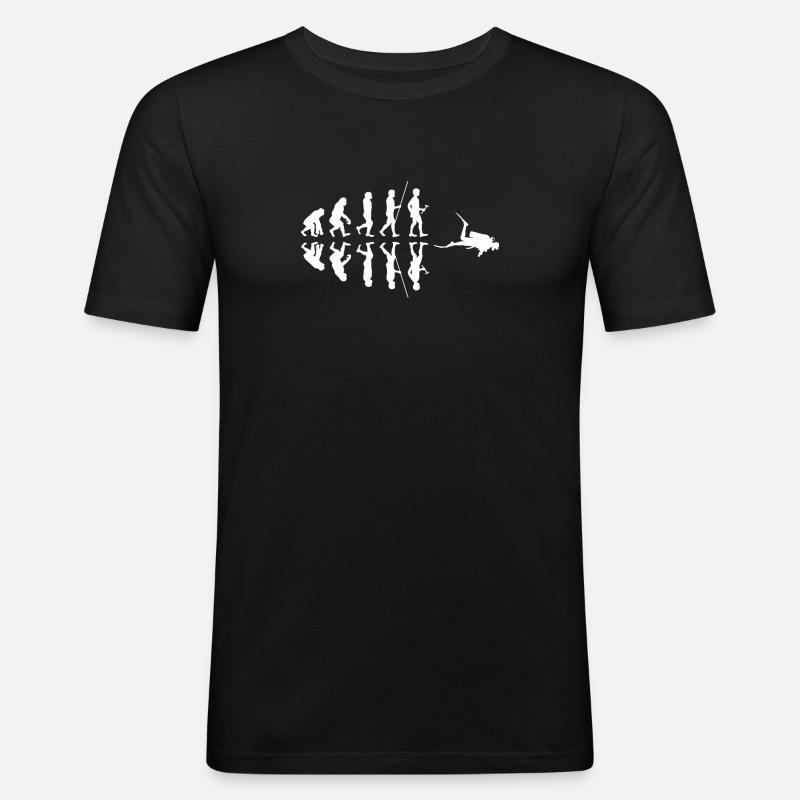 Diving - Diver - Scuba Diving - Evolution - Men's Slim Fit T-Shirt - black