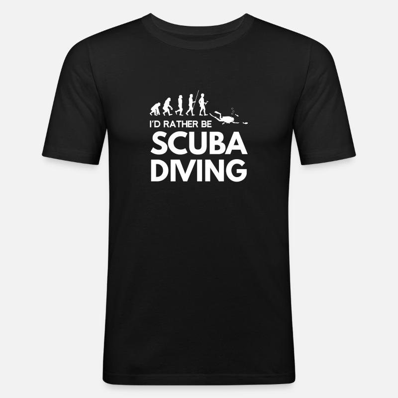 Diving - Diver - Scuba Diving - Evolution - Men's Slim Fit T-Shirt - black