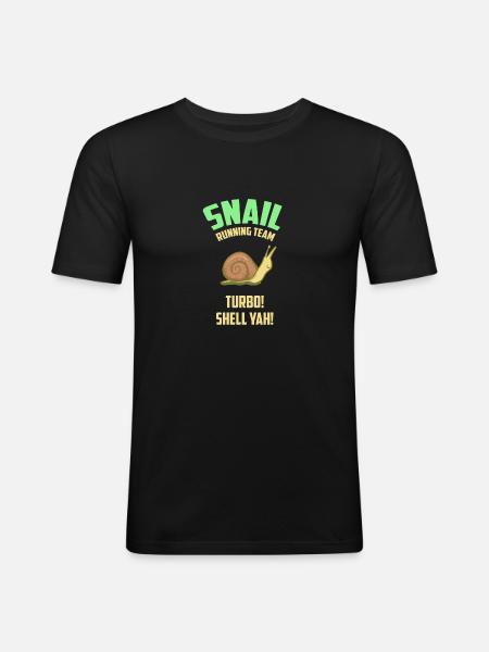 Snail Running Team - Snail - Gift - Men's Slim Fit T-Shirt - black
