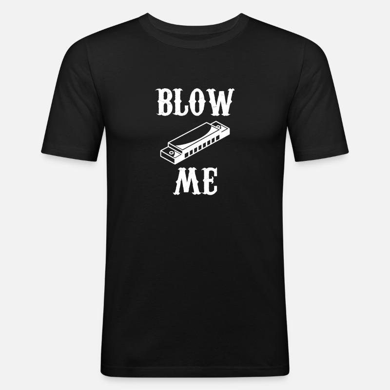 harmonica - harmonica player - harmonica - Men's Slim Fit T-Shirt - black