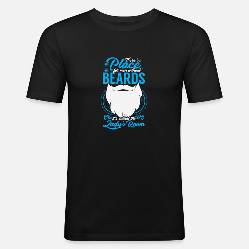 Men Without Beards - Men's Slim Fit T-Shirt - black