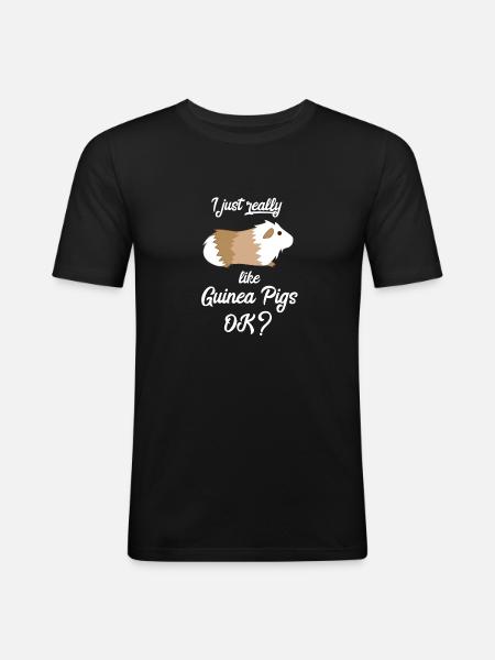 Cochon d'Inde - Cochon d'Inde - Amour - T-shirt près du corps Homme - noir
