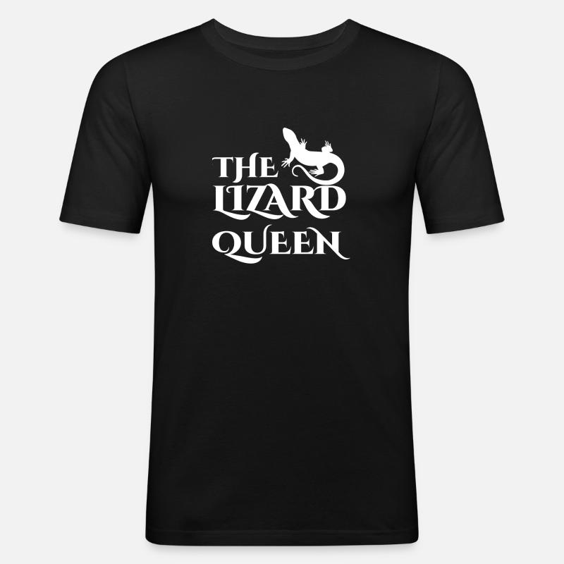 Echse - Echsen - Echsenbesitzer - Königin - Männer Slim Fit T-Shirt - Schwarz