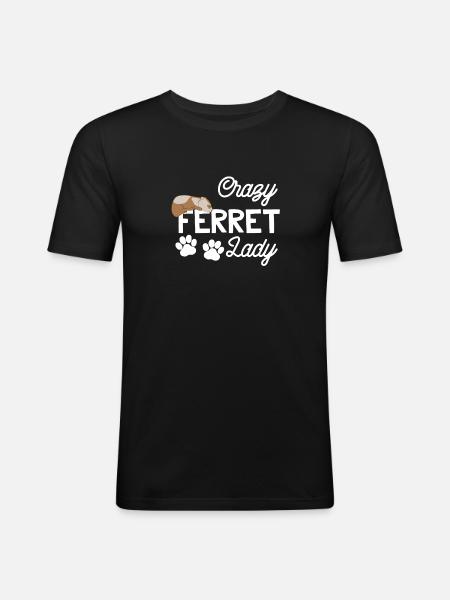 Frettchenfreund - Frettchen - Frettchenlady - Männer Slim Fit T-Shirt - Schwarz