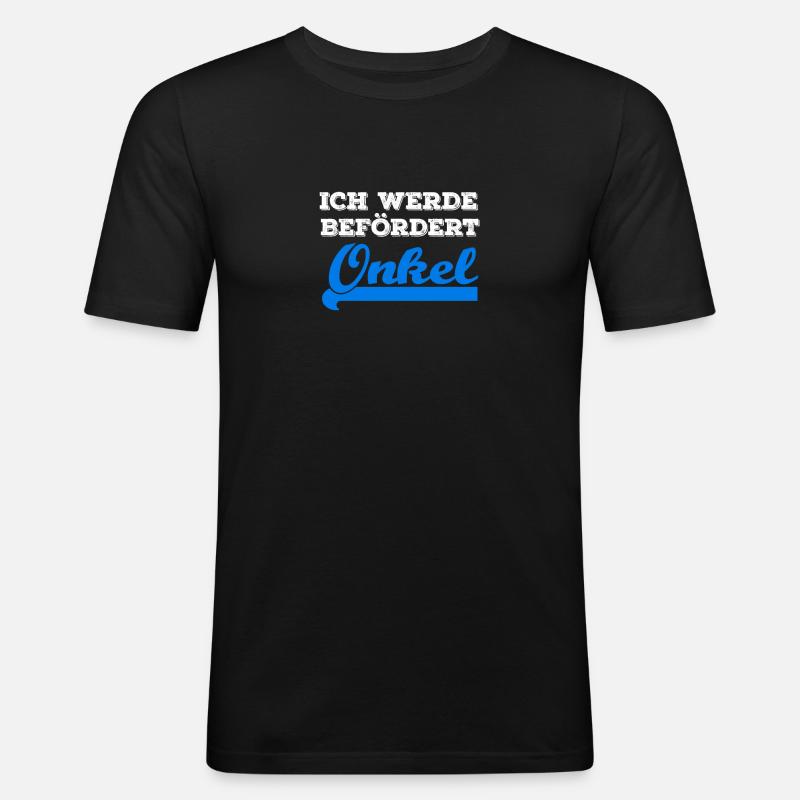 ich werde befördert: Onkel | Geschenk - Männer Slim Fit T-Shirt - Schwarz